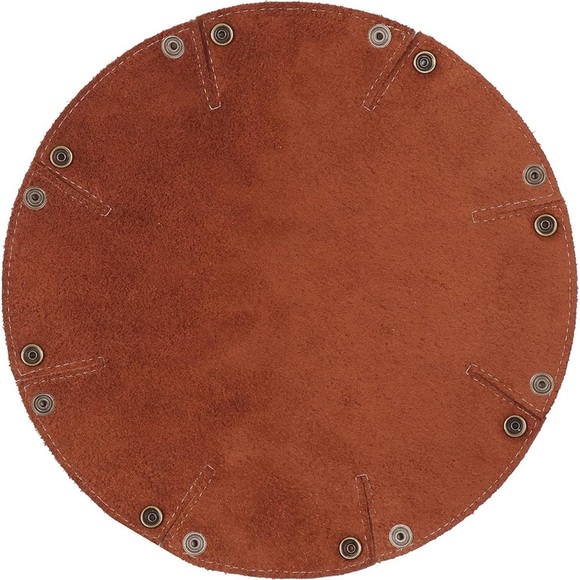 Londo Brown Genuine Leather Round Valet Tray Organizer Catchall Brand New - Picture 6 of 9